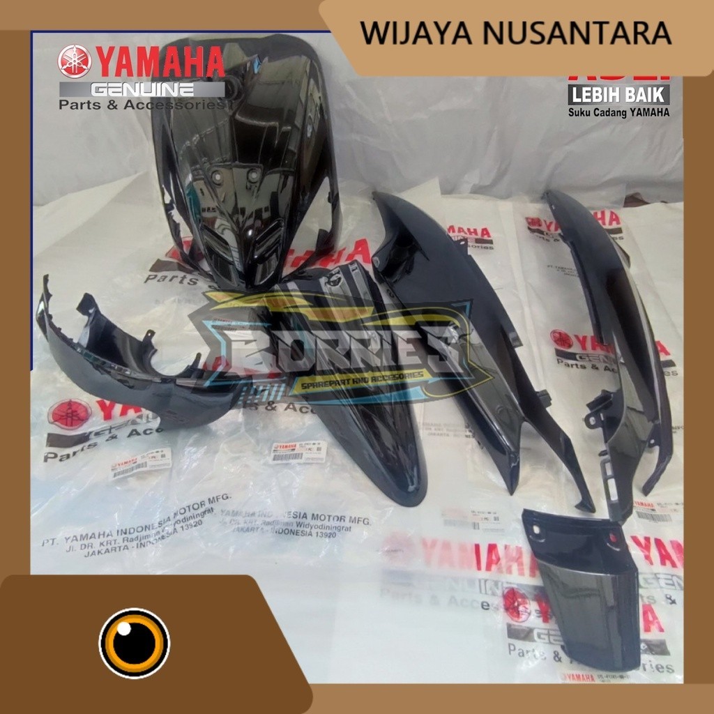 FULLSET COVER BODY BODI HALUS MIO SPORTY HITAM ORIGINAL ORI YAMAHA