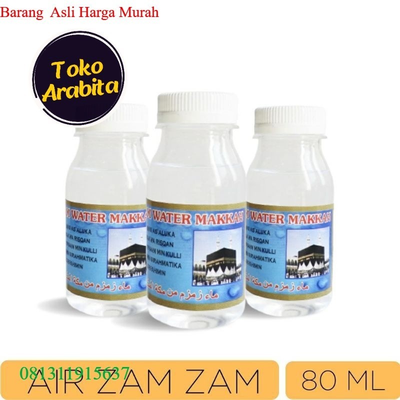 

Air Zamzam 80 ml asli 100% ماء زمزم paket 10 pcs, harga untuk 10 bottol