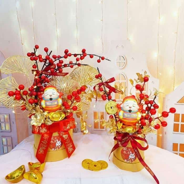 

Hampers Bunga Imlek CAISEN - Vas Set Bunga CNY Dekorasi Pajangan GB046