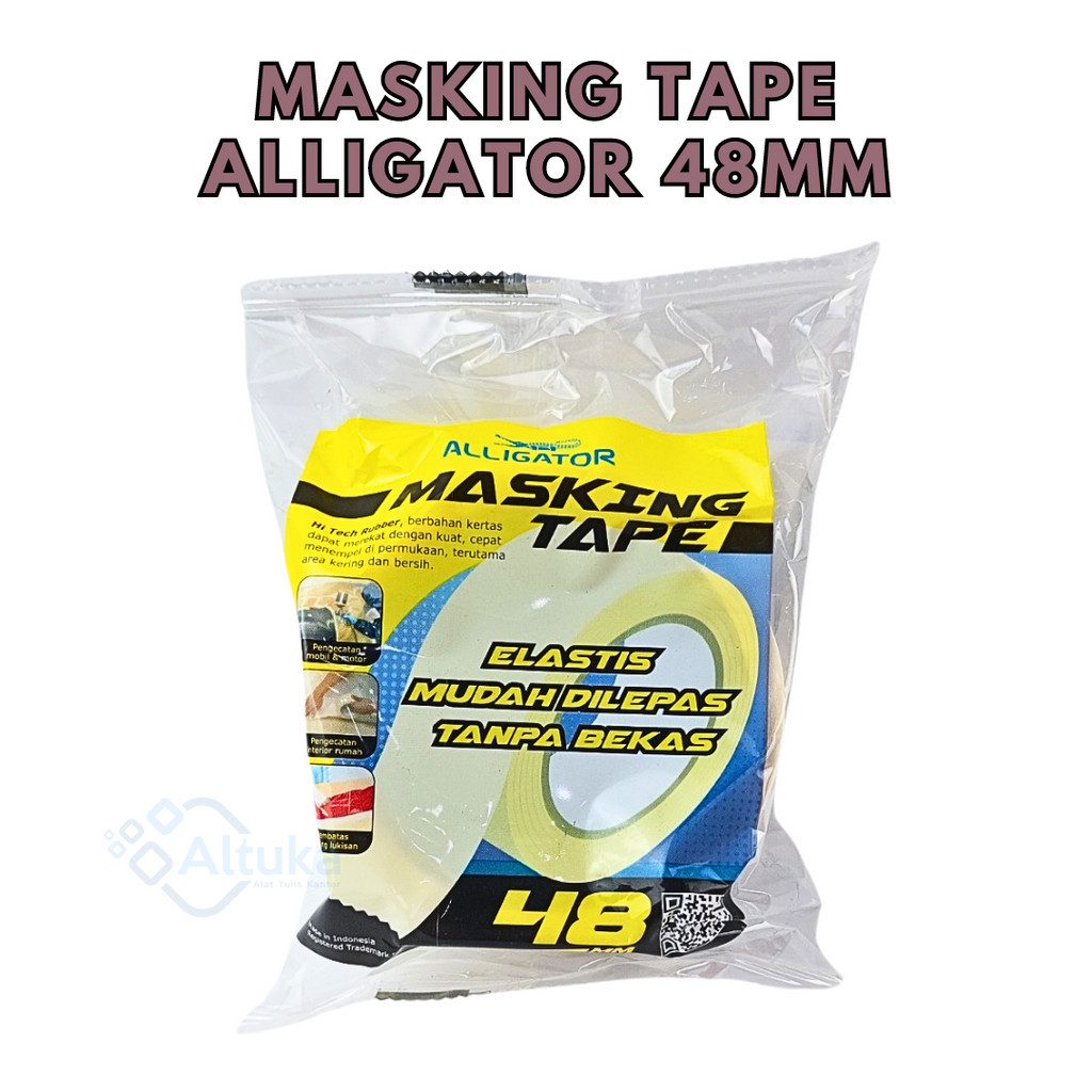 

Masking Tape Alligator / Lakban Kertas Alligator 48 mm