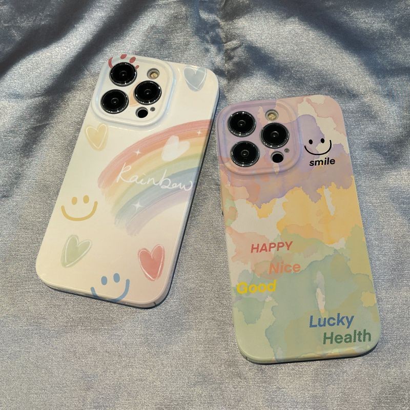 Senyuman Pelangi Casing for XIAOMI 11LITE POCOF4 Redmik 40S  POCOX3 X3PRO  X3NFC Lens Protection Pho