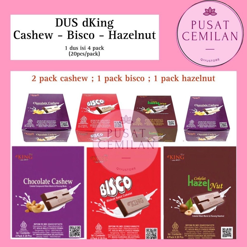 

DUS Mix Coklat Cashew Hazelnut Bisco dKing - Cokelat Musdalifah Viral