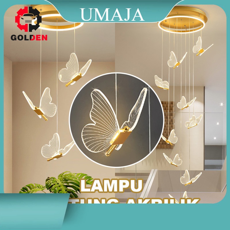 Umaja Lampu Gantung Kupu-kupu Ornamen Liontin Bentu