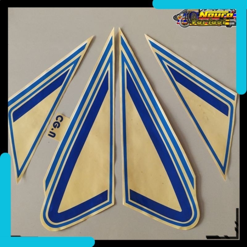Striping Honda CG N 110 biru body standar berkualitas mantap nazia