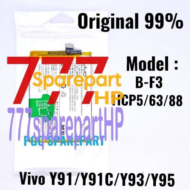 Baterai Original 99% Model B-F3 Vivo Y91 Y91C Y93 Y95 1ICP5-63-88 - Batre Batere Baterei Battery - 7