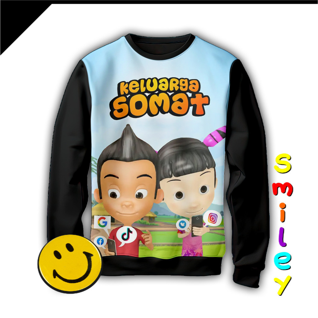 Sweater Anak Animasi Keluarga Somat Jaket 3D Kartun Keluarga Somat 06CD006 _SW Untuk Usia 1-12 Tahun