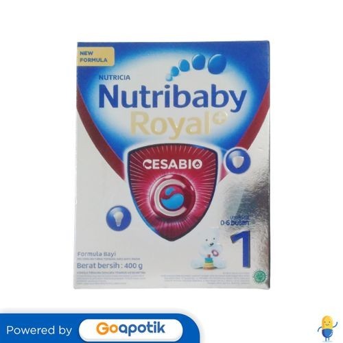 

Nutribaby Royal Cesabio 1 Susu Bayi Usia 0-6 Bulan 400 Gram Box