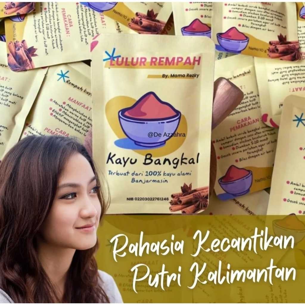 [HKR] LULUR REMPAH KAYU BANGKAL 10gr khas kalimantan mencerahkan badan dan menghilangkan daki