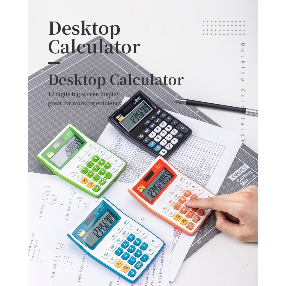 

Kalkulator Meja Deli 1122 Warna - 12 Digits