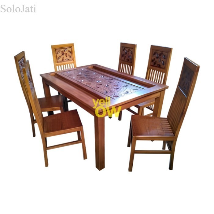 

Meja Makan Ukir Kayu Jati YMK-33 murah