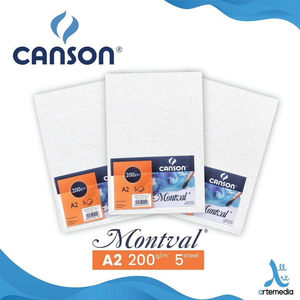 

Canson Montval A2 Watercolor Paper Sheet Set Kertas Cat Air