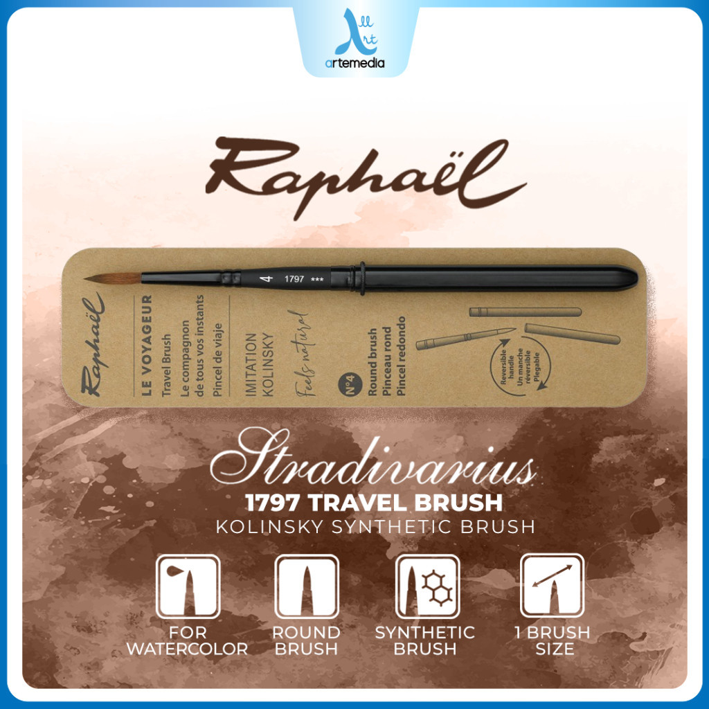 

Raphael Stradivarius 1797 Kuas Lukis Round Kolinsky Synthetic Travel Brush