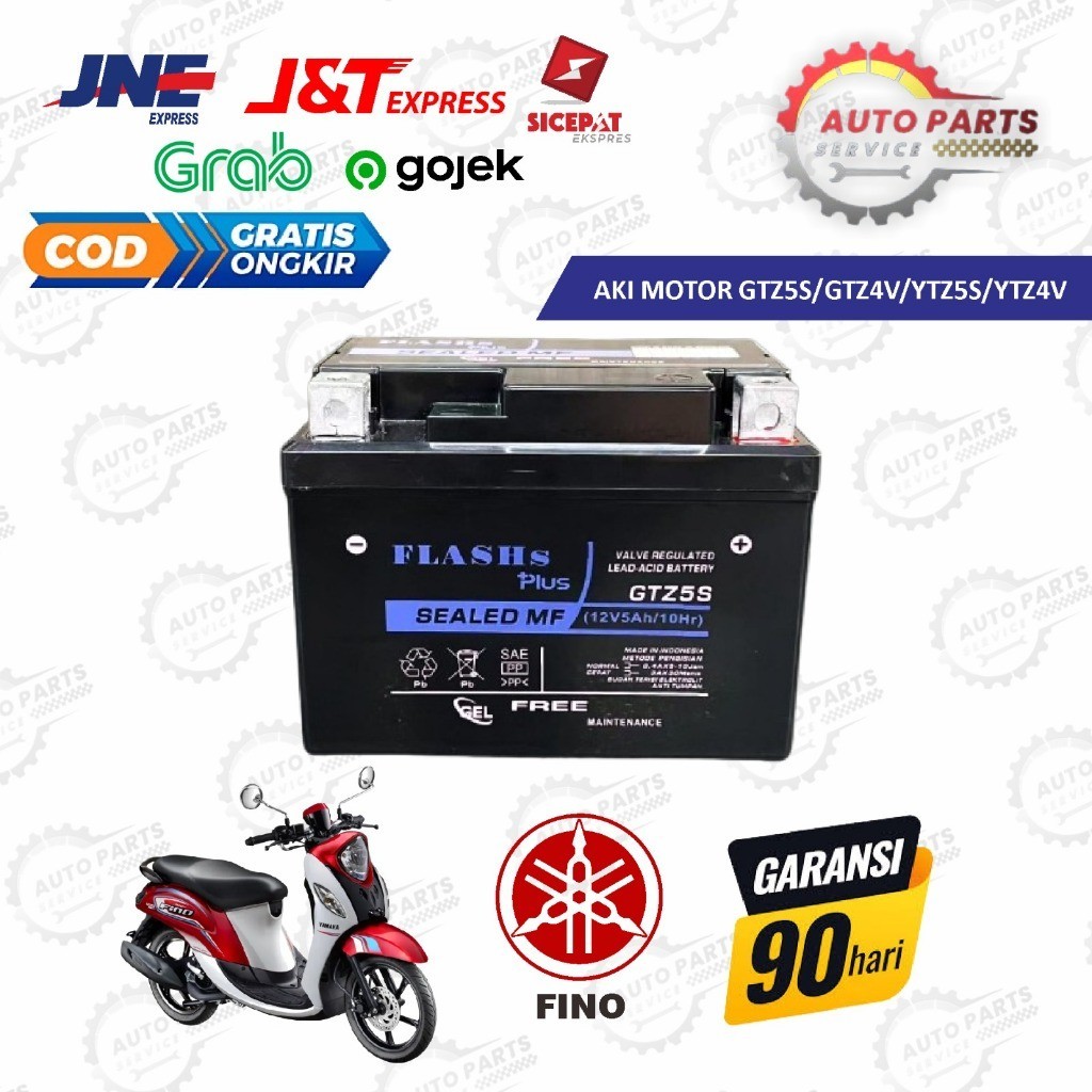 FULL KERING Aki Motor GTZ5S Kering Yamaha Fino Baterai GS Metic KUALITAS PERSIS GS ASTRA - GARANSI 3