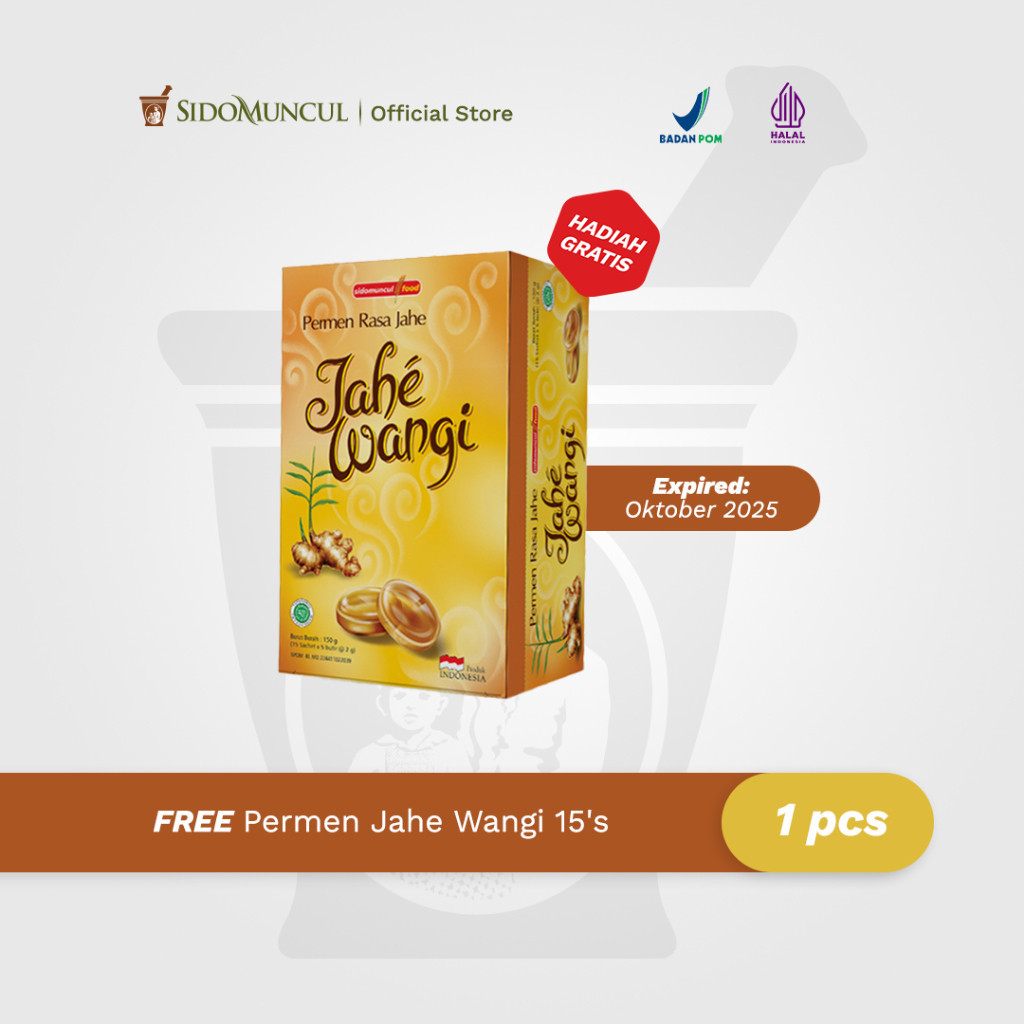 

Free Permen Jahe Wangi 15's - Manis dan Hangat (Near Expired Date)
