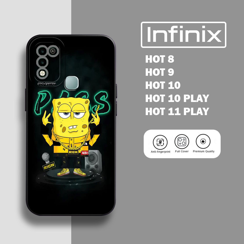 Casing Infinix Hot 8 hot 9 hot 10 Infinix hot 9 play 10 play 11 play Kesing Motif Sp0ngeb - Soft case Infinix HOT 9 HOT 8 HOT 10 - Silicon Hp Infinix - Kessing Hp Infinix - kesing hp - aksesoris handphone terbaru - case infinix -  casing murah -  casempv