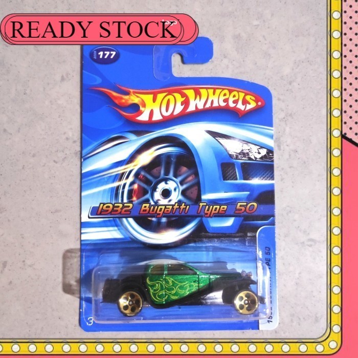 HOTWHEELS 1932 BUGATTI TYPE 50 GREEN HIJAU RARE VHTF