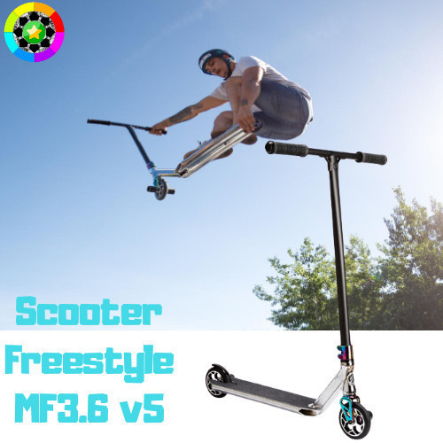 promo diskon spesail Oxelo Skuter Freestyle Dewasa Mf3.6 V5 Scooter Otoped Skatepark Chrome