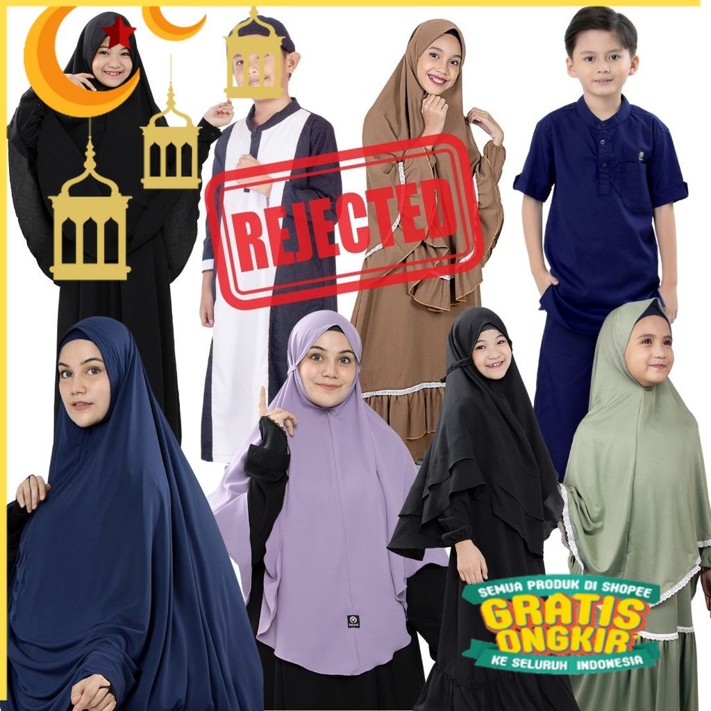 Bajuyuli Gamis Anak Reject / Cacat Branded/Maron merah bata red anak tanggng
