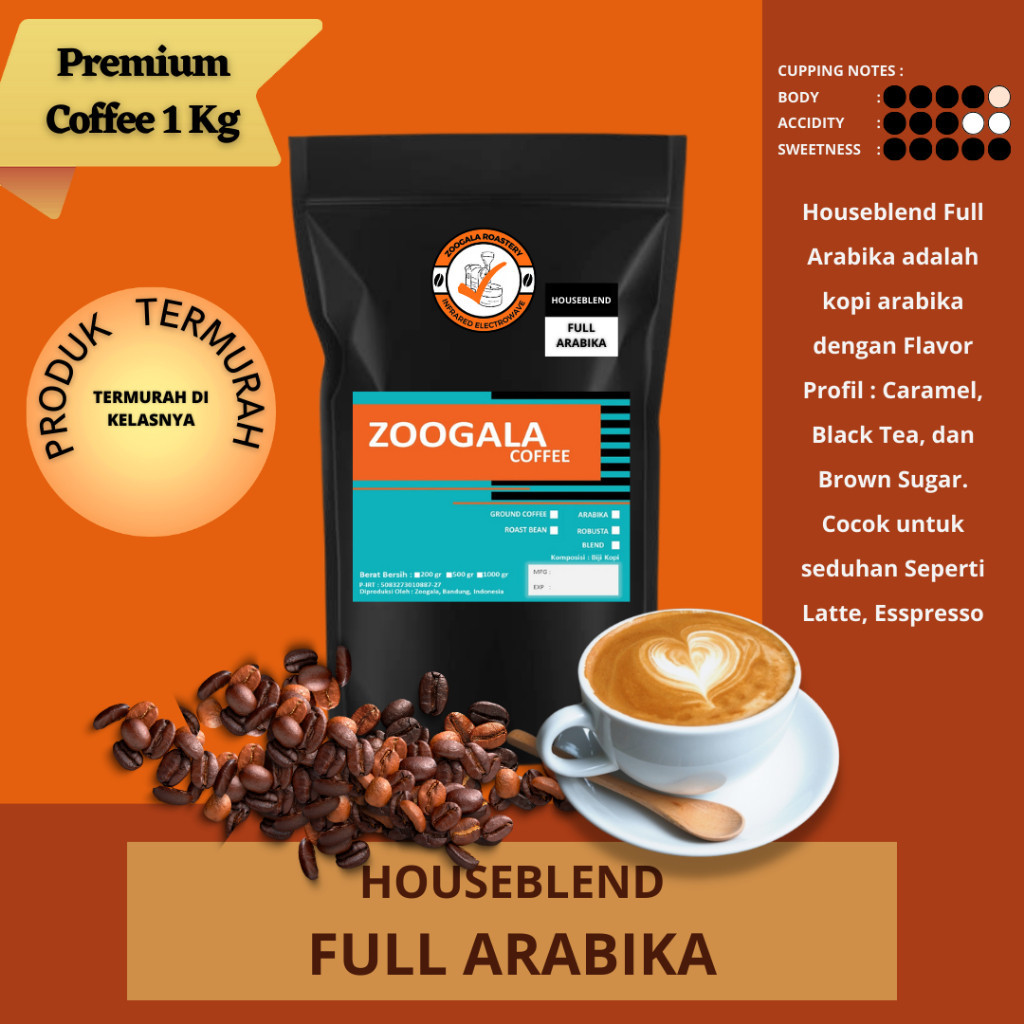 

Kopi House Blend Jawa Barat - Full Arabika 1 KG
