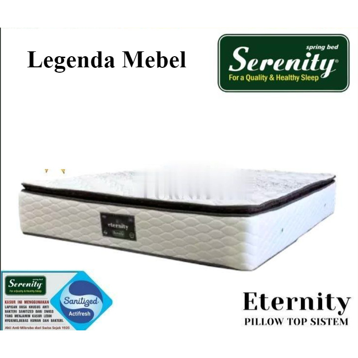 (Bisa COD) Springbed Elit Serenity Springbed Serenity Eternity Pillowtop No 2 Ukuran 160x200 Termura
