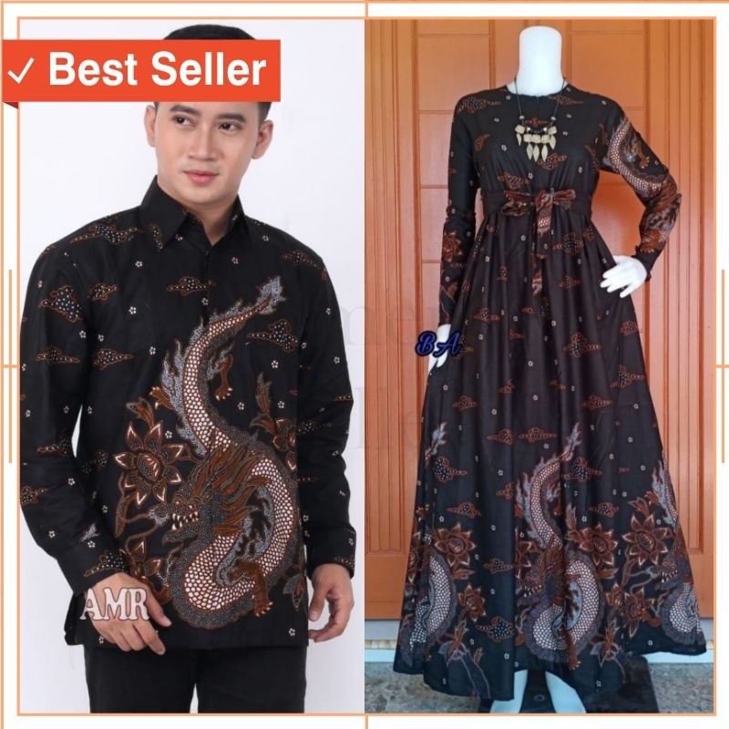 Batik COuple Murah kekinian / NAGA MEONG || Batik Couple Keluarga Meronajaya GARANSI TERMURAH