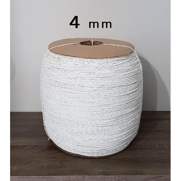 

tali kertas putih 4mm paper rope untuk paper bag tas kertas kraft 100m
