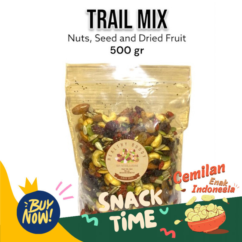 

Special Diskon READY! Trail Mix Superfood Camilan Sehat 500 gr