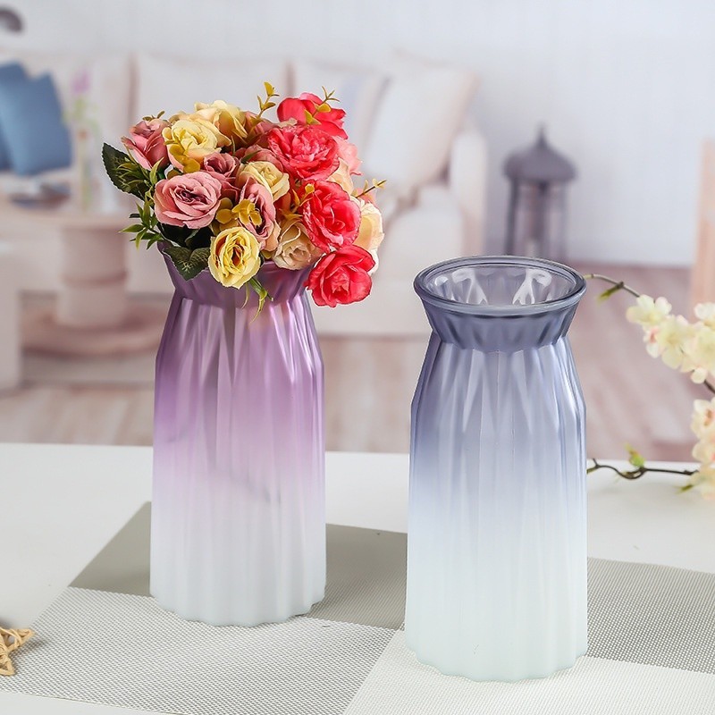 Vas Bunga Kaca Besar / Pot Bunga Plastik Vas Diamond Pajangan Tanaman Hias Palsu Home Decor