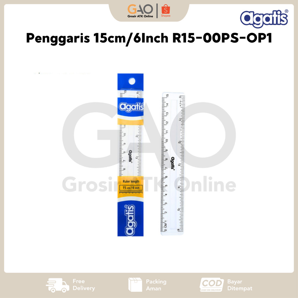 

Penggaris 15cm/6Inch Agatis R15-00PS-OP1