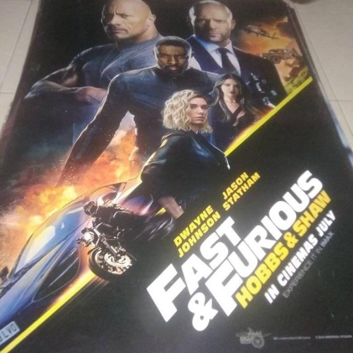 Original Poster Film Bioskop Fast & Furious Hobbs Shaw One Sheet