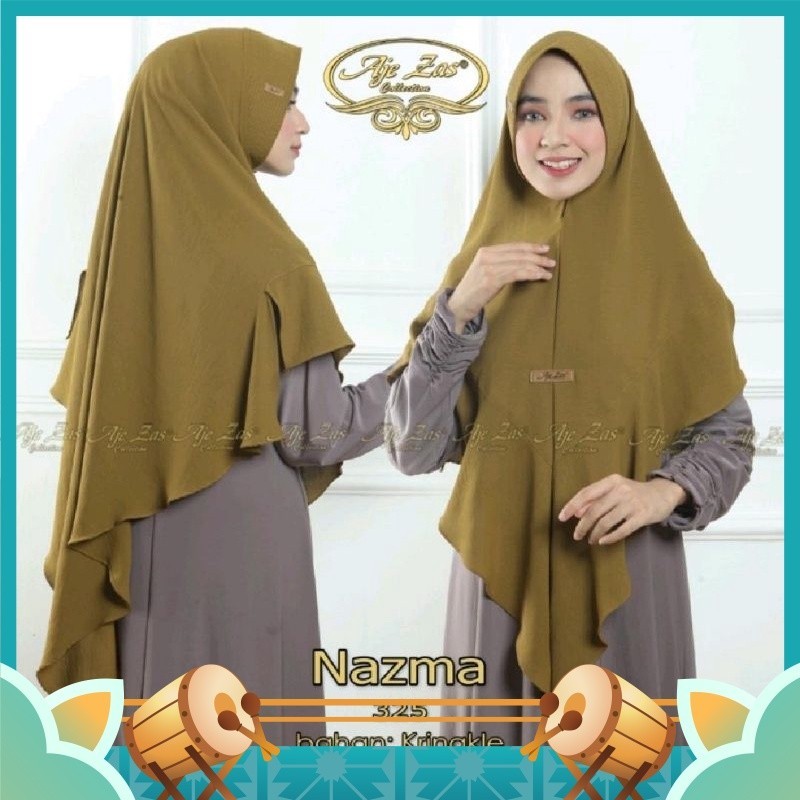 Fashion Wanita Muslimah Muslim Keren Kekinian Hijab Murah Khimar Lembut / aje zas/ Khimar aje zas na