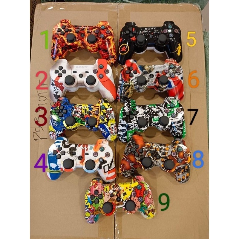 STIK PS3 WIRELESS OP CORAK STIK PS3 WIRELESS GETAR ORIGINAL PABRIK MOTIF - STIK MURAH - STIK PC - ST