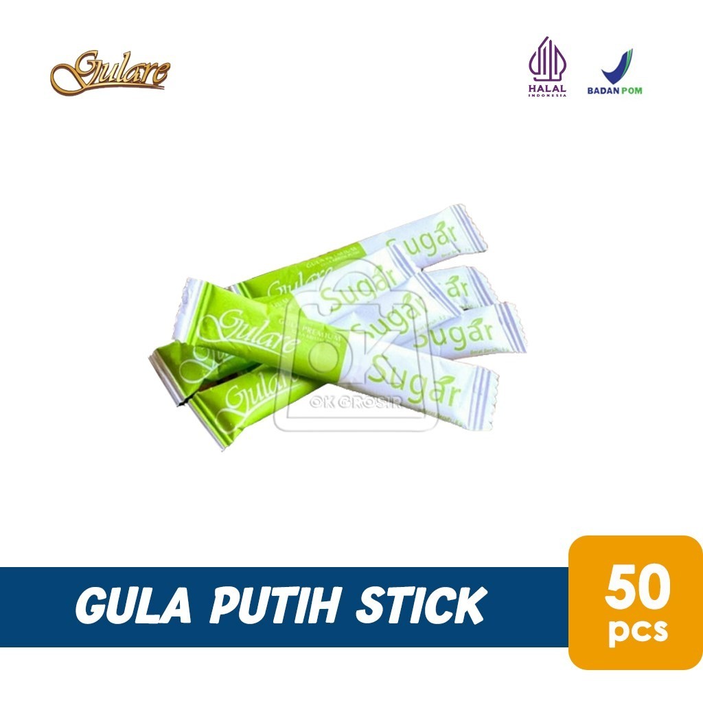 

Gula Sachet GULARE Stik White Sugar Stick (Ecer 50pcs)