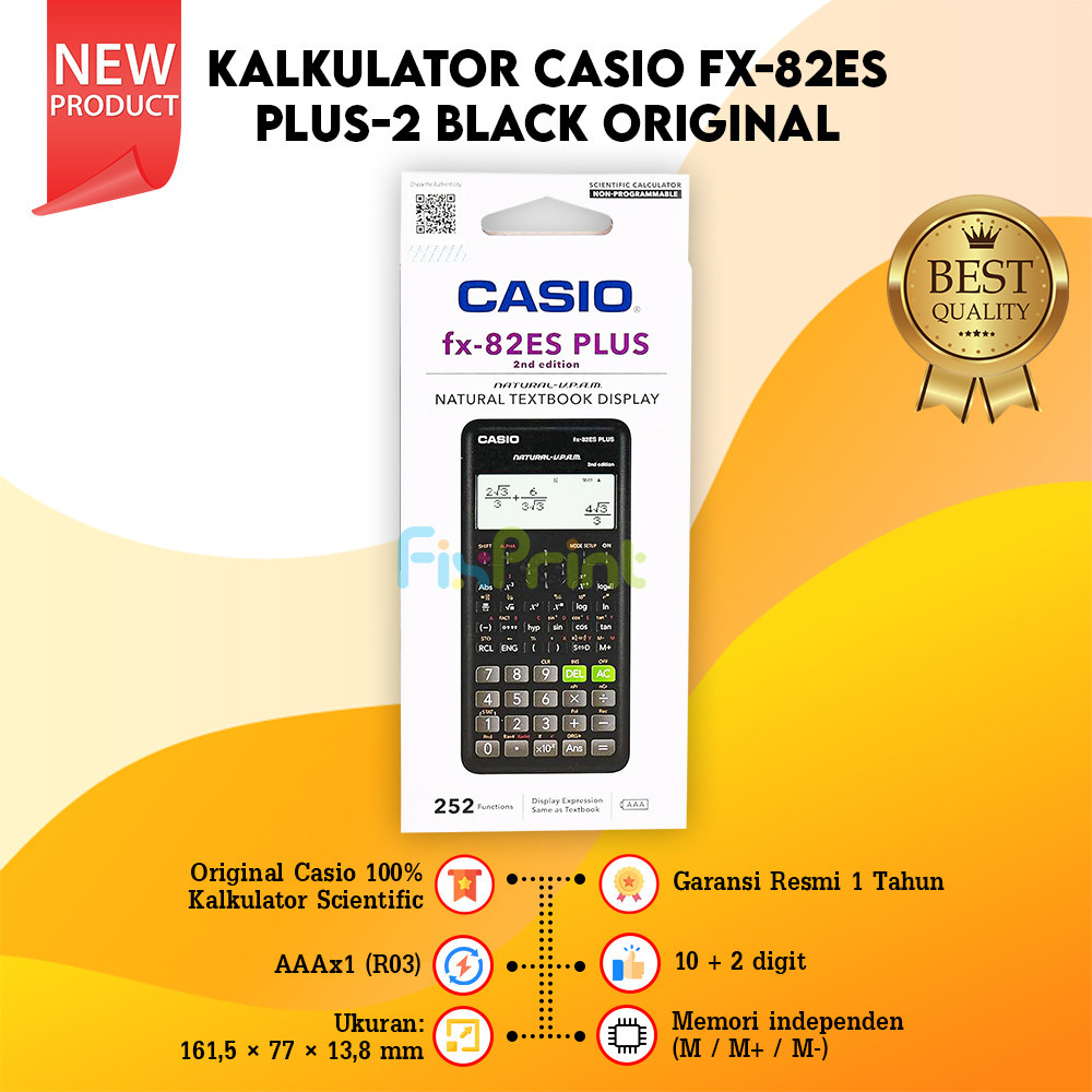 

Calculator Casio fx-82ES PLUS-2 Kalkulator Standart Mini New Original