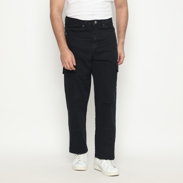 FICHINO Jeans Cargo Regular Fit Black - Indiana 01 - 28