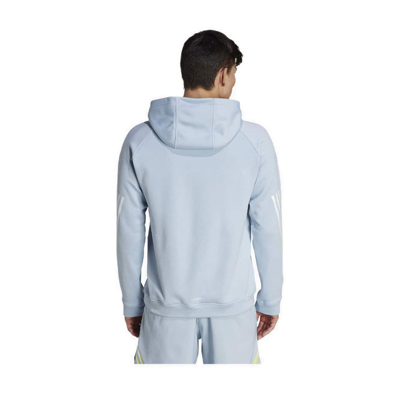 adidas Train Icons 3-Stripes Men's Training Hoodie - Wonder Blue