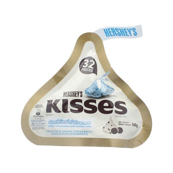 

HERSHEY KISSES COOKIES AND CREAME 146G