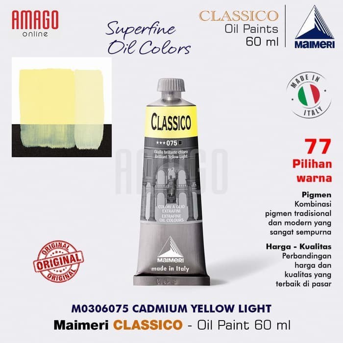 

MAIMERI Classico - Oil Paint - Brilliant Yellow Light- 60ml - M0306075