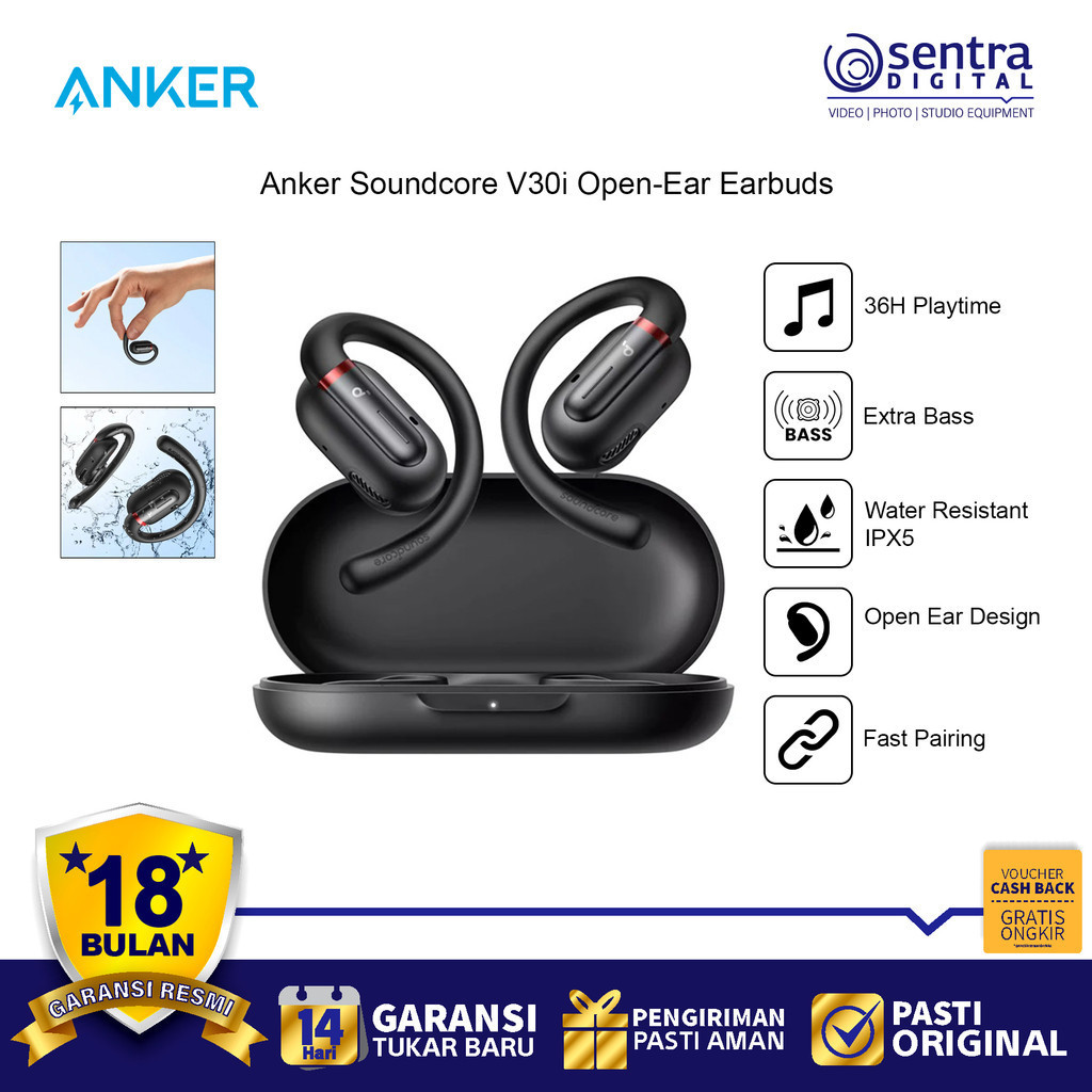 Anker Soundcore V30i Open-Ear Earbuds Headset