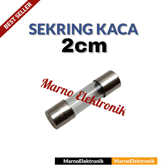 SEKRING TABUNG FUSE MINI 2 CM FUSE TUBE GLASS 5 X 20MM FUSE KACA - 0,5 A -BB12