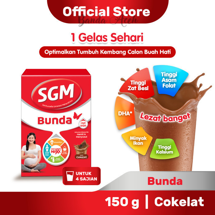 

(Aceh) SGM Bunda Pro-GressMaxx Tinggi Zat Besi Cokelat Susu Bubuk 150gr