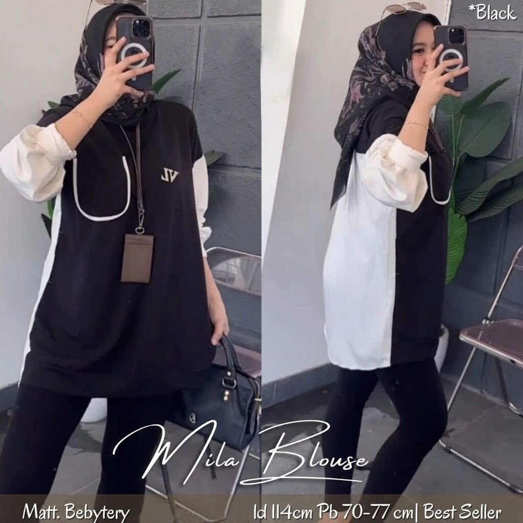Milla | Blouse Wanita | Blouse Import bangkok | Blouse Wanita Korean Style | Blouse Putih | Atasan W