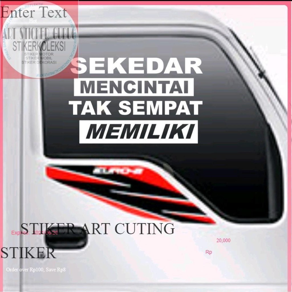 Sticker mobil#sticker kata mutiara#stickercuting