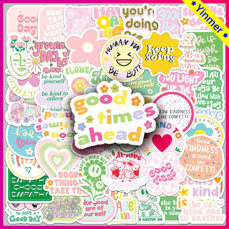 

COD✨Stiker Bahasa Inggris Inspiratif Stiker Dekorasi Koper Tahan Air Stiker Akun Ponsel-Yinmer