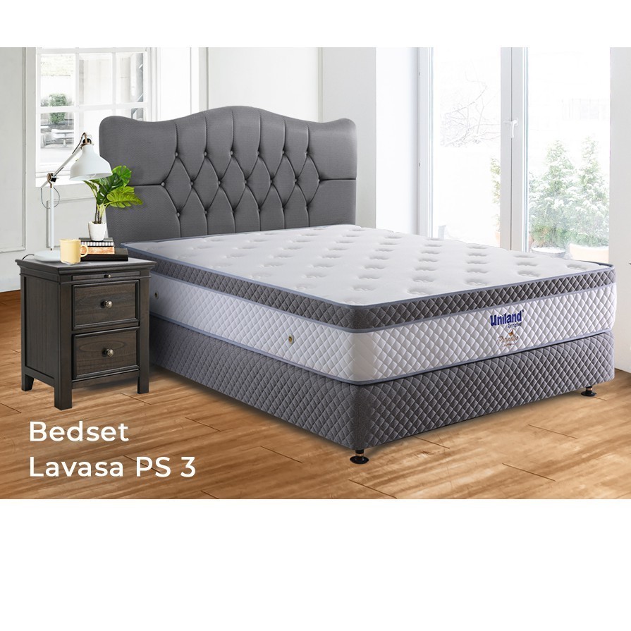 Uniland Springbed Paradise Plushtop - Kasur Spring Bed Matras Full Set