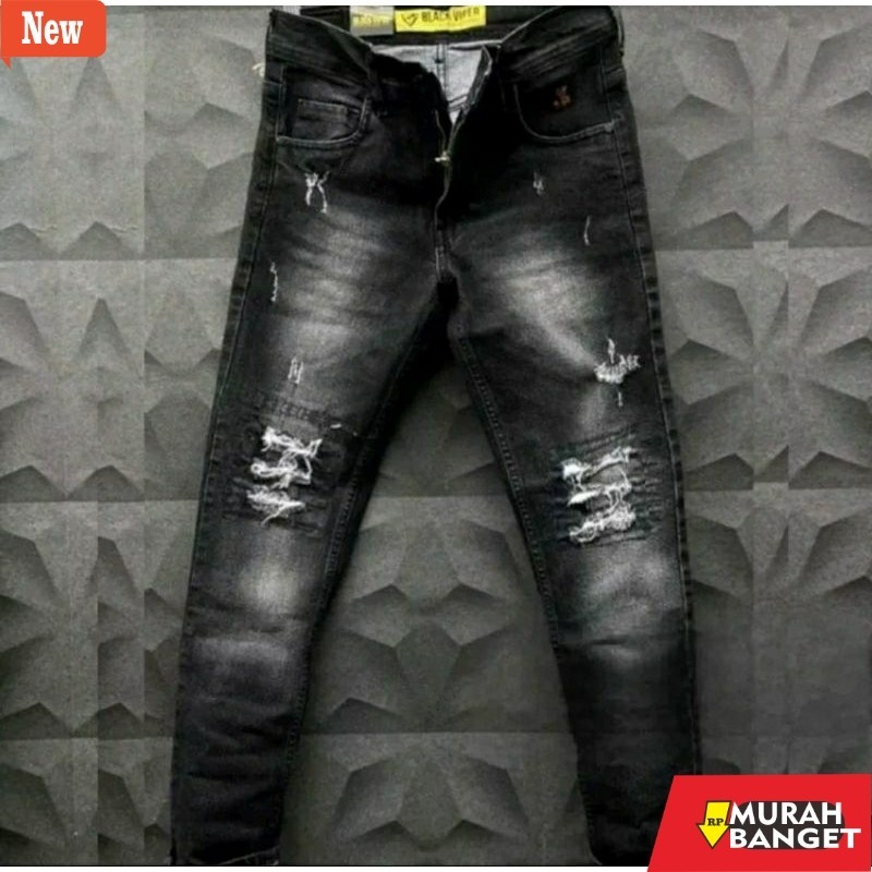 Celana denim pria- Celana Jeans Pria Black Viper APPAREL™ Destroy-VLG36 Series ORIGINAL