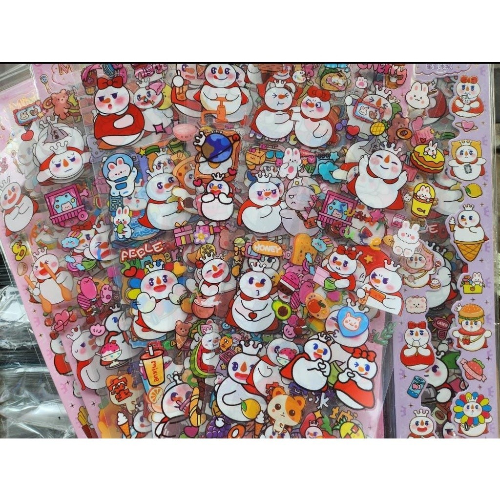 Stiker mixue per 1 lembar 1 pack isi 20 lembar Stiker lembaran stiker murah mixue stiker momo stiker