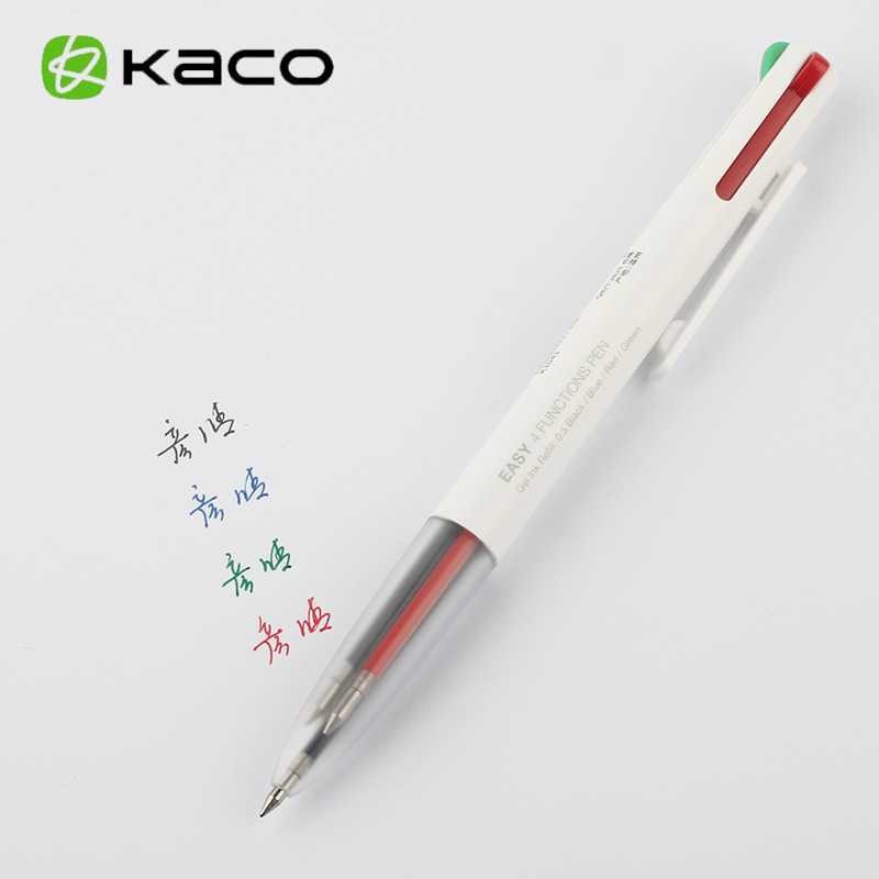 

TASTYSTR Kaco EASY 4 in 1 Multifunction Gel Pen Pena Pulpen Bolpoin 0.5mm 1 PCS - K1041 (Black Blue Red Green Ink)