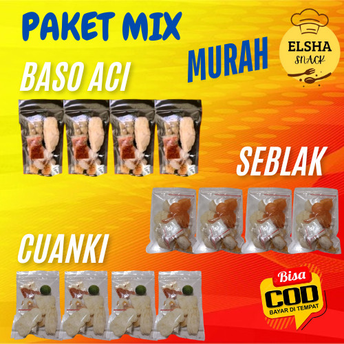 

Paket mix (murah) baso aci 4, seblak 4, cuanki 4