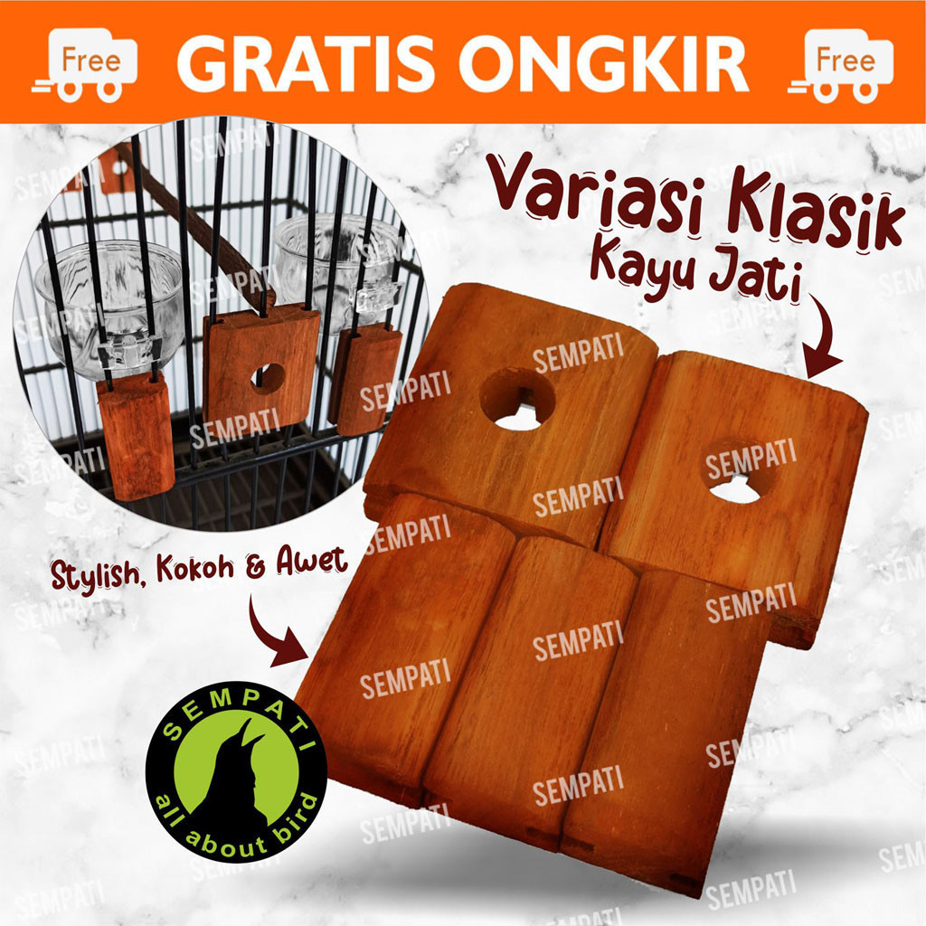SEMPATI Variasi Kayu Sangkar Murai Kotak Aksesoris Sangkar Kandang Burung Murai Kotak Kacer Kenari T